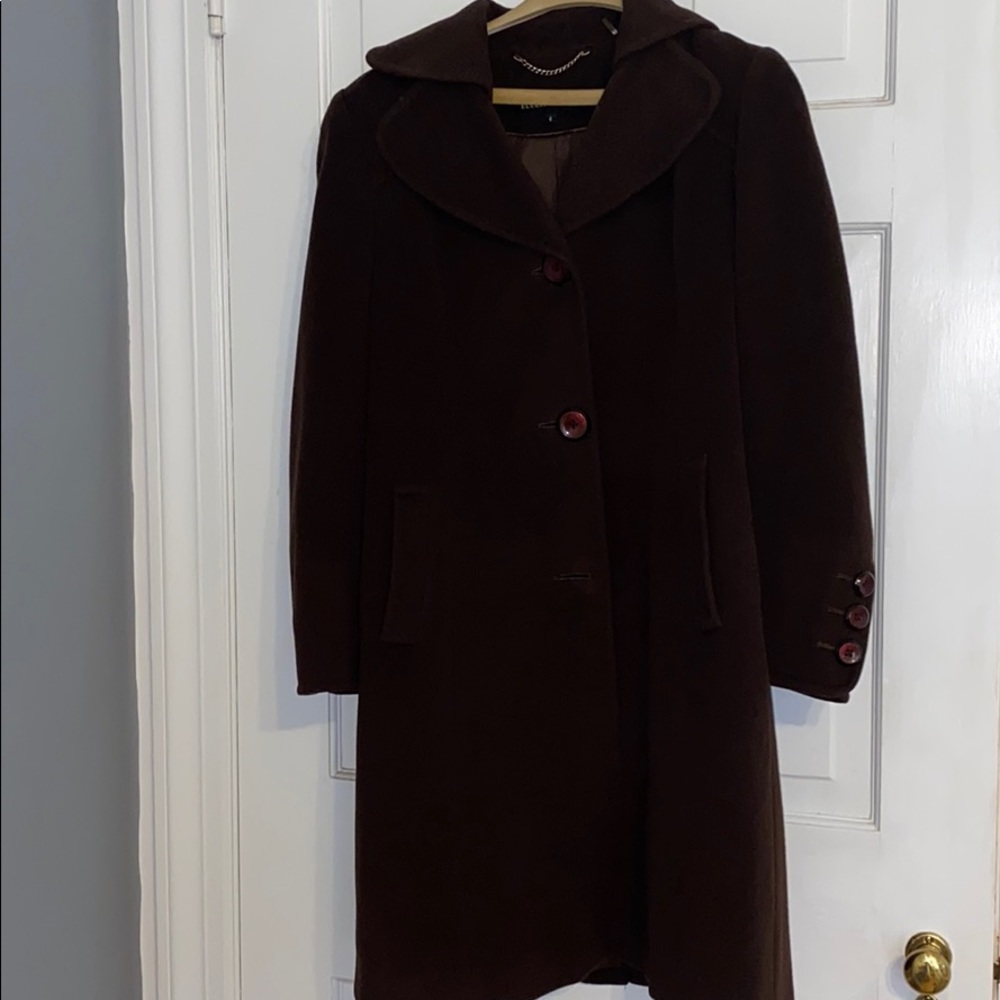 Women’s Brown Wool Ellen Tracey coat, like new